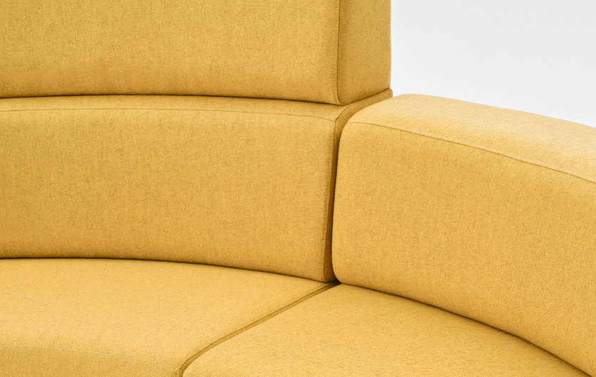Detail of modular breakout seating upholstery