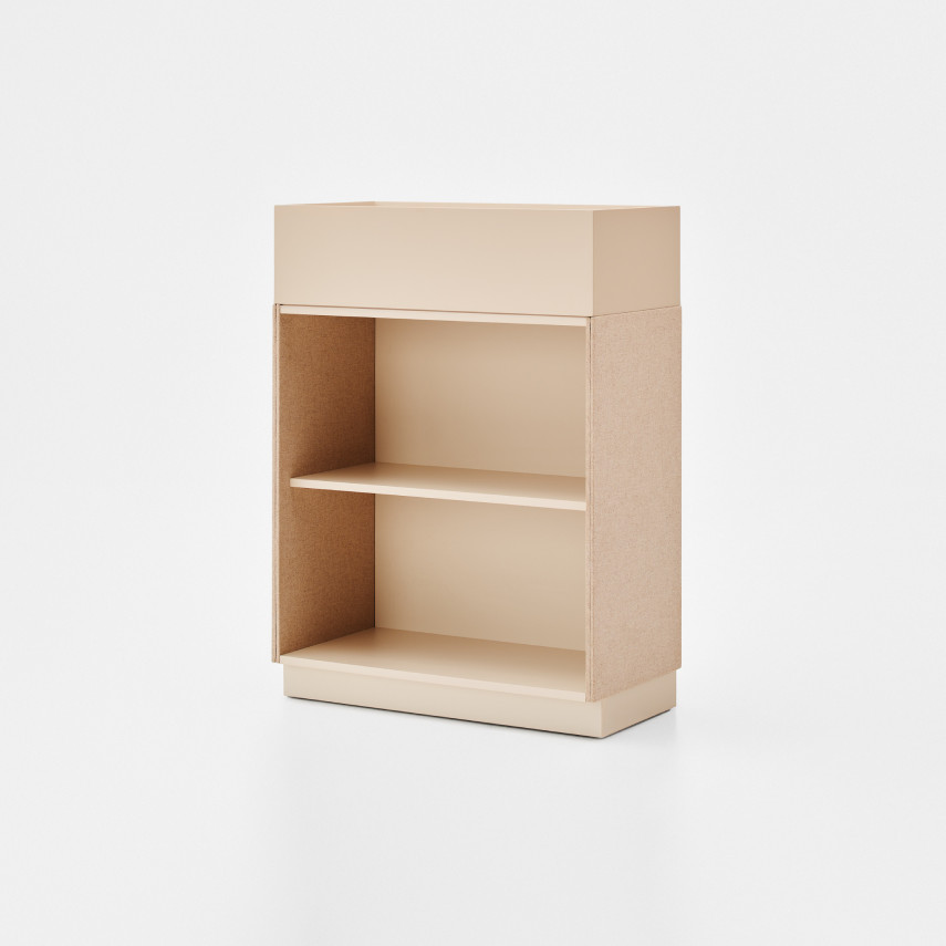 Soma AD-02 modular office storage cabinet with open shelving