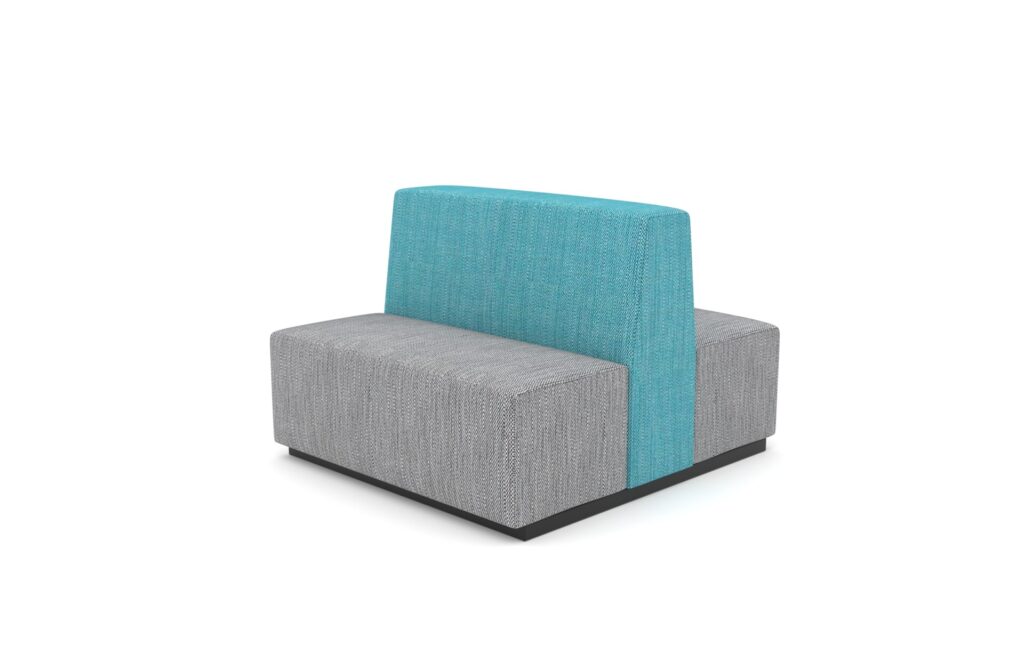 Benny modular breakout seating with backrest in two-tone upholstery