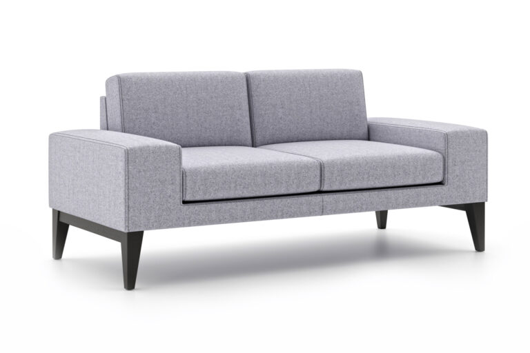 MIL 02 Milo modular breakout seating, two-seater sofa with dark legs - 2020 Furniture