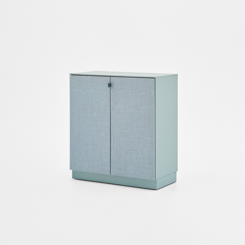 Soma S-02 storage cabinet with two doors and fabric finish