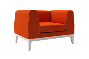 Modular breakout office seating with white legs