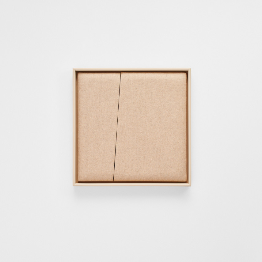 Soma acoustic wall panel with upholstered finish and wooden frame