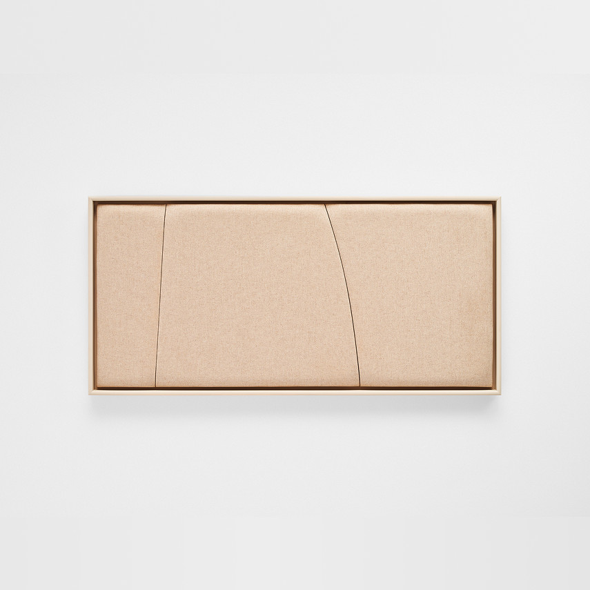 Soma acoustic office pod wall panel with abstract pattern