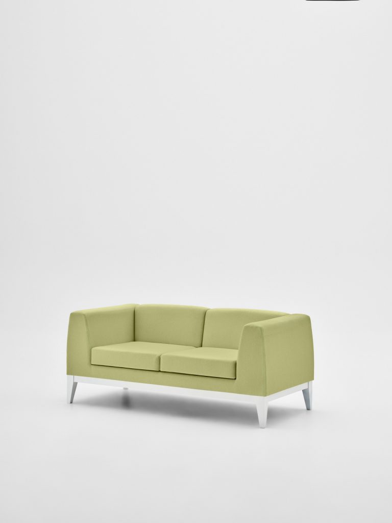 VER 02 Verta two-seater modular breakout office sofa with white legs - 2020 Furniture