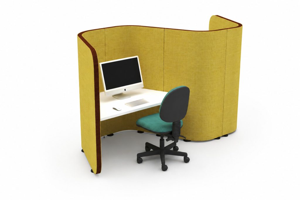 Flexi Pod focus pod with integrated desk and office chair