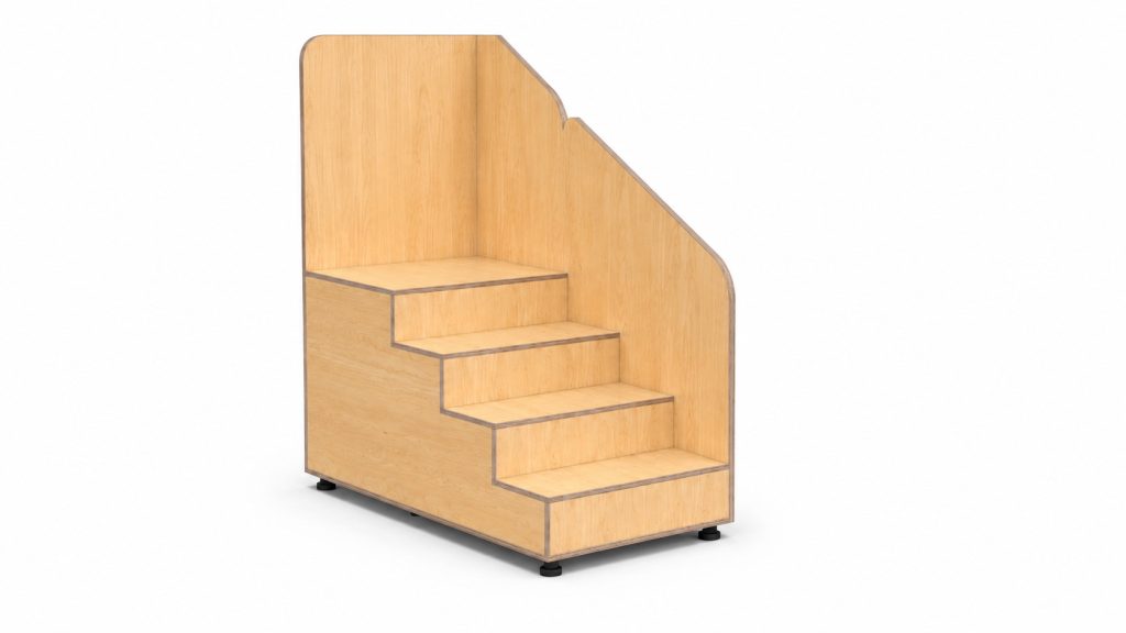 CAV 10L Cavea modular tiered seating unit with steps and side panel