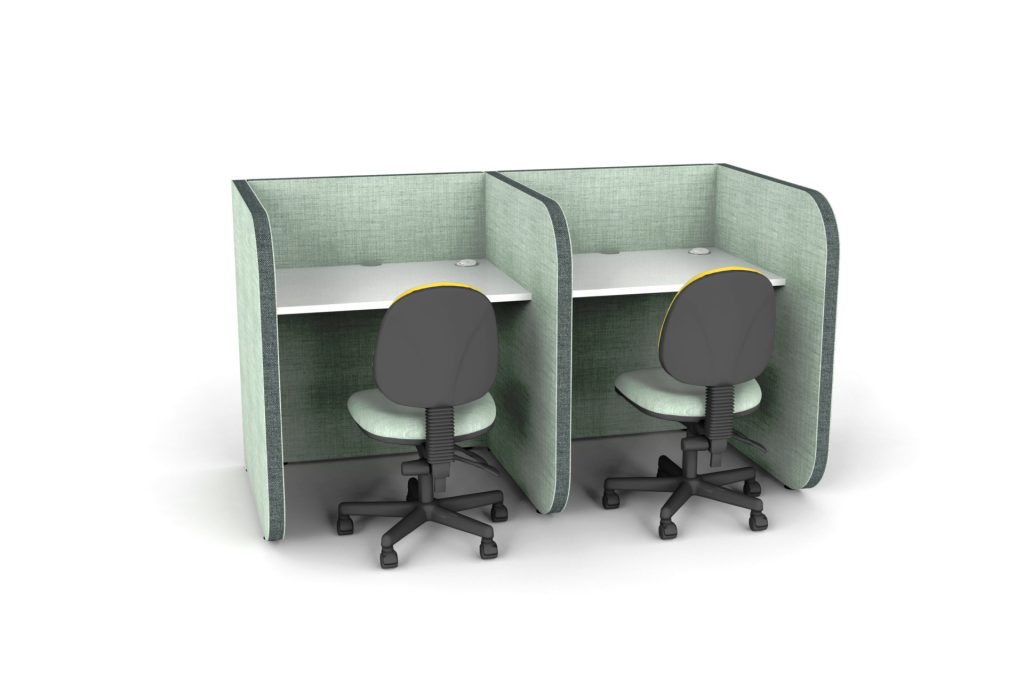 FF 02 Flexi Focus office pods with integrated desks and chairs