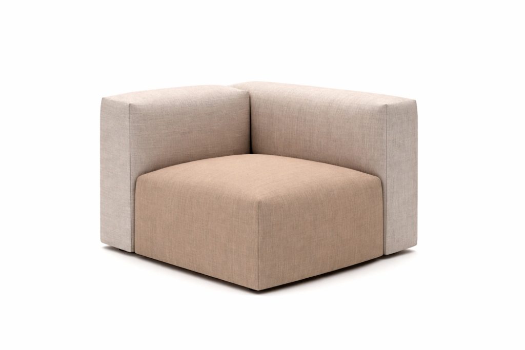 LIN 03 Lincs modular breakout seating corner unit in upholstered finish