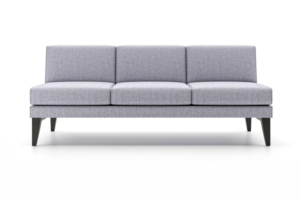 MIL 03 Milo three-seater modular breakout sofa with dark legs