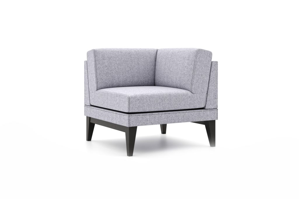 MIL 03 Milo corner modular breakout seating in upholstered finish — 2020 Furniture