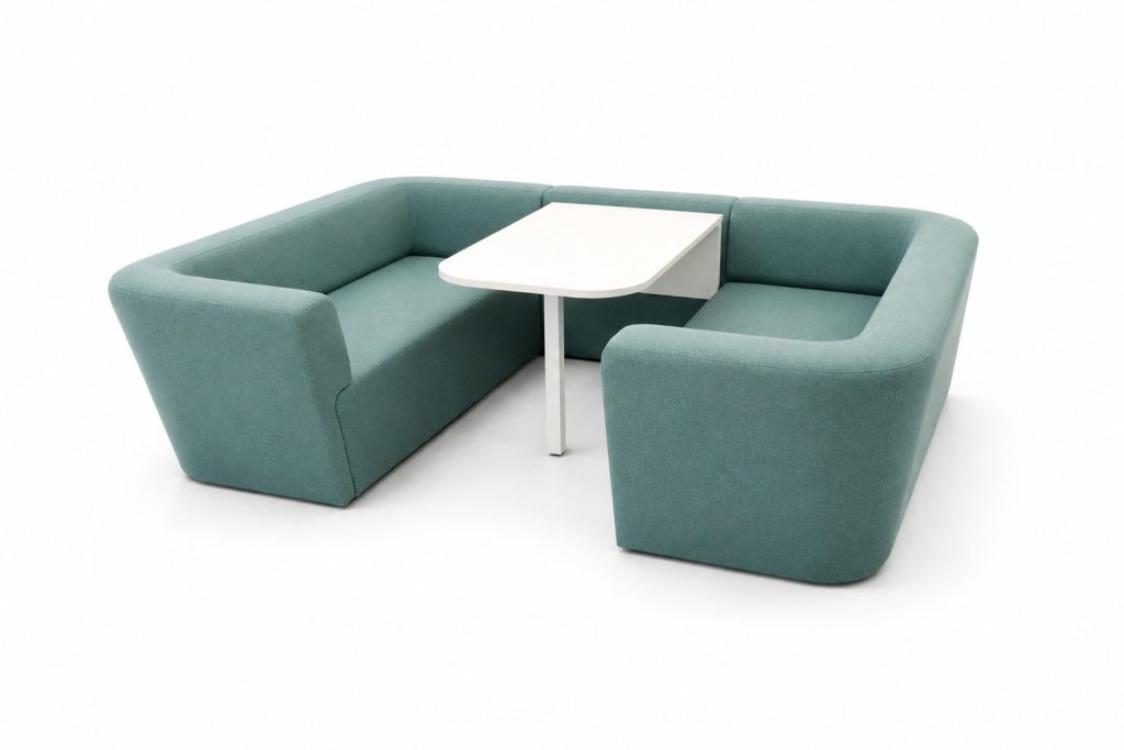 NAL 22 N-Ally modular breakout seating with integrated meeting table