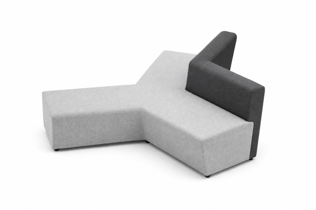 NAL 29 Ally modular breakout seating in light and dark upholstered finish