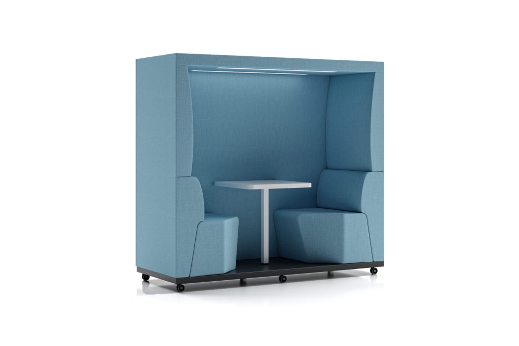 THI 06 Thinkpod acoustic office pod with integrated table and seating