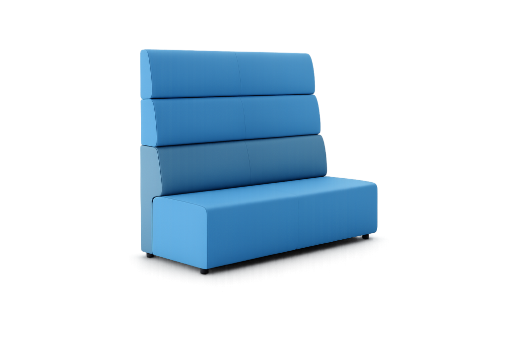 Ally modular breakout seating with high back in studio setting