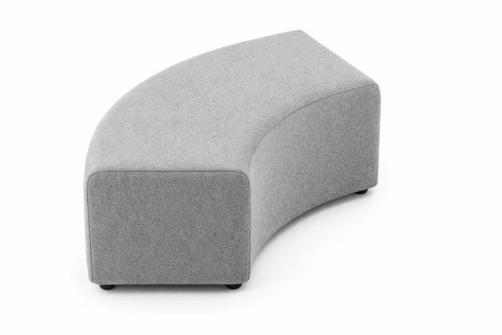 ALL 21 Ally modular breakout seating unit in a light grey upholstered finish
