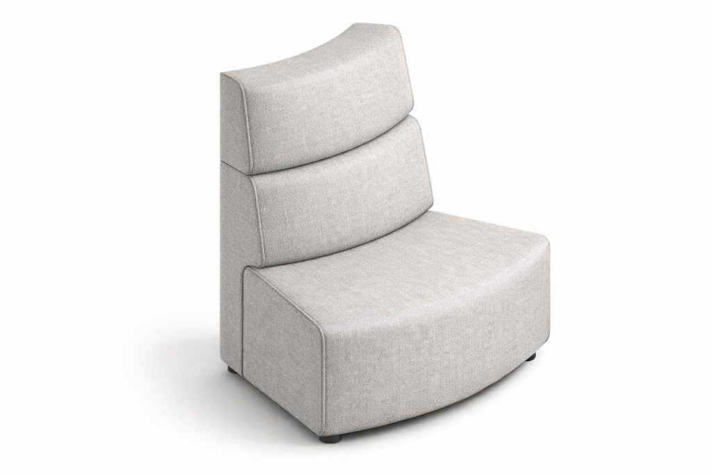 ALL 34 Ally modular breakout seating unit with curved backrest and seat