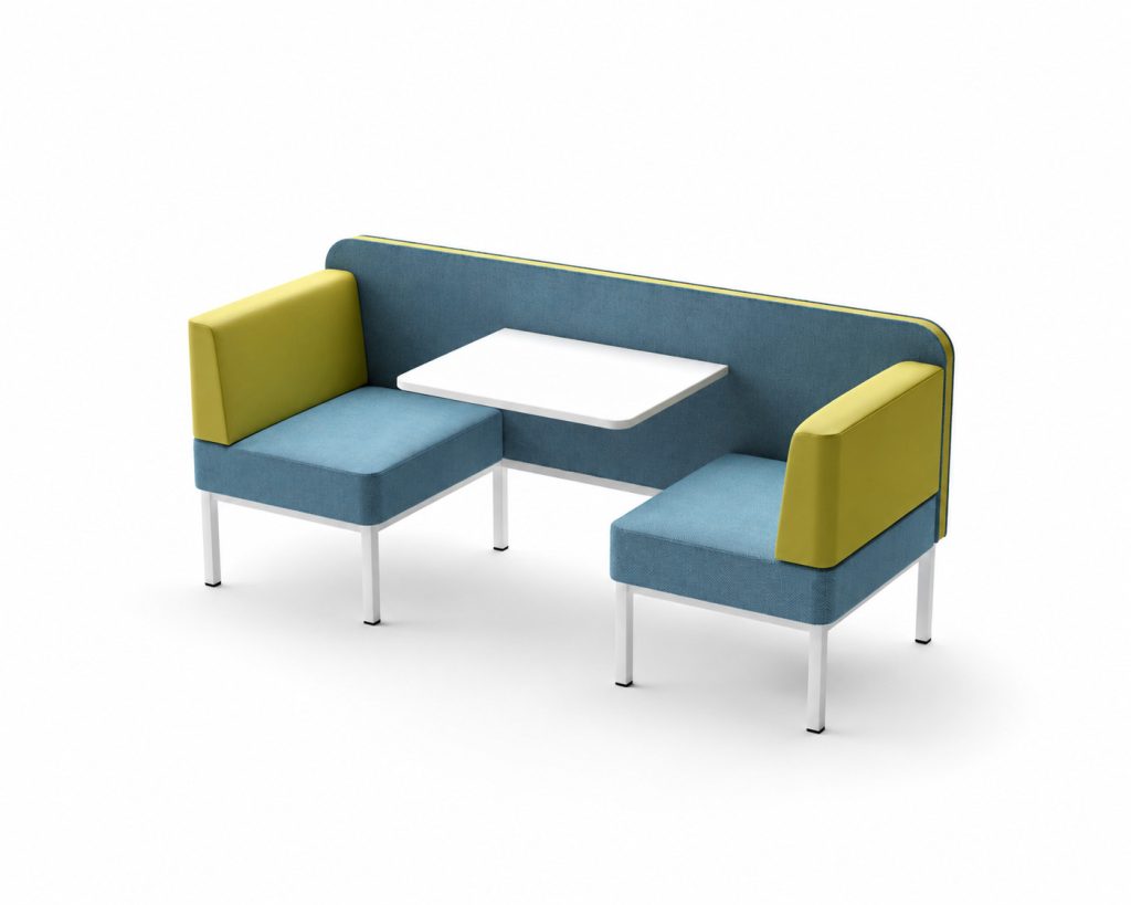 Faith modular breakout seating with integrated table