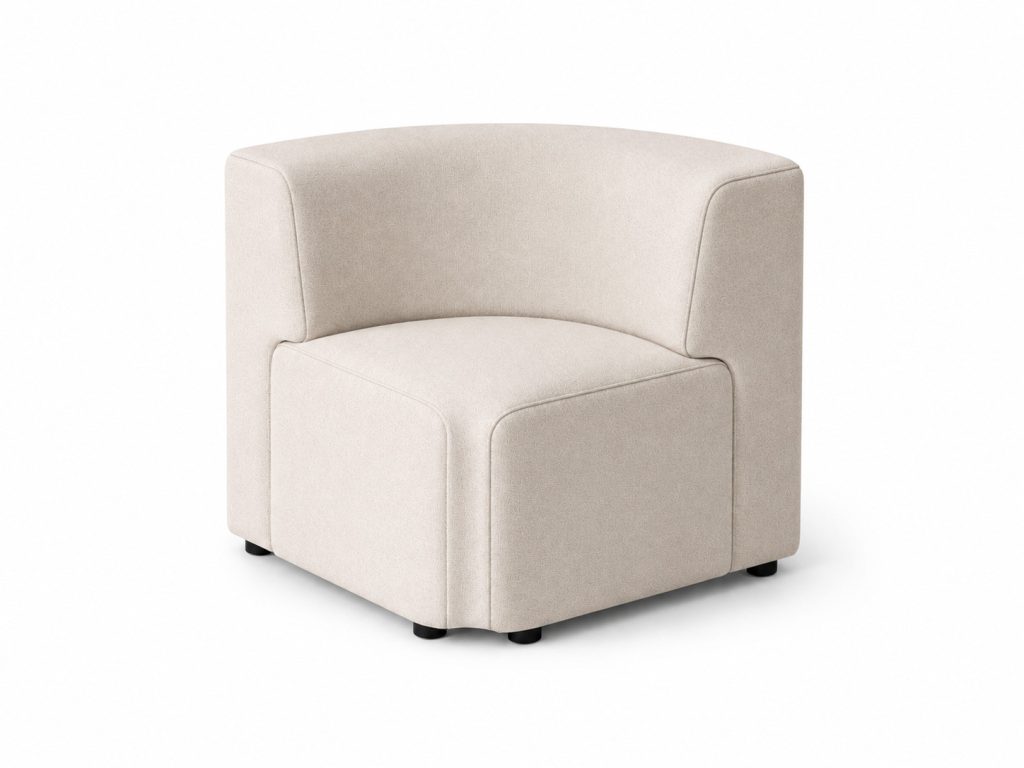 Ally modular breakout seating corner unit with upholstered finish