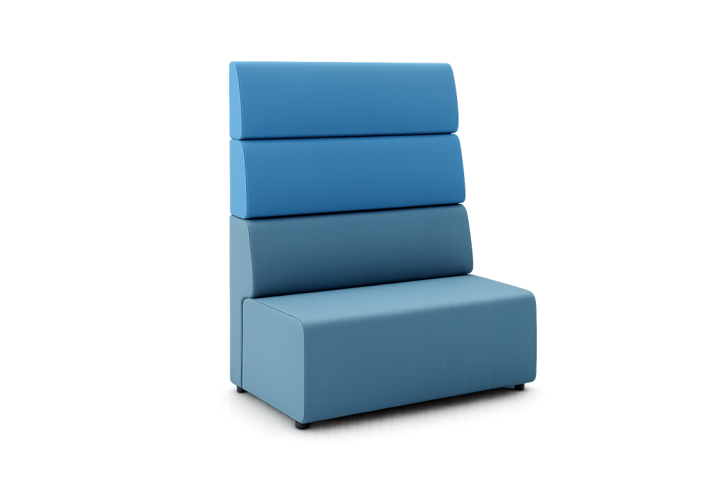 Ally modular breakout seating with high back in upholstered finish
