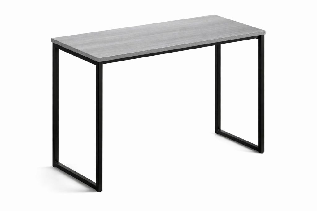 MOR 03 modern office table with black metal frame and light wood-effect top — 2020 Furniture