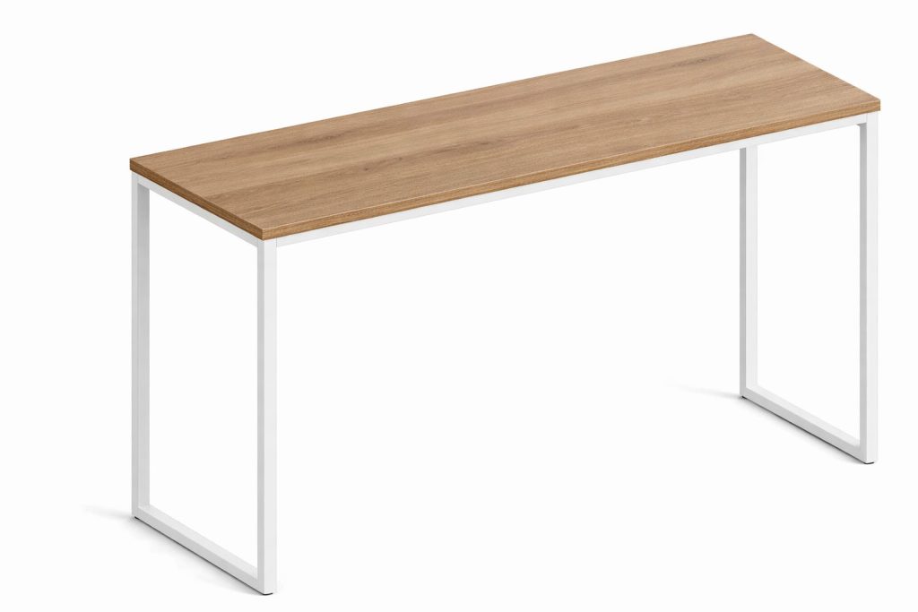 MOR 03 office table with wooden top and white metal frame - 2020 Furniture