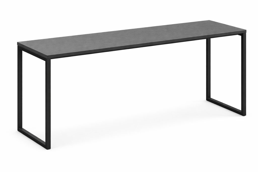 MOR 03 Mor office table with black metal frame and dark grey top