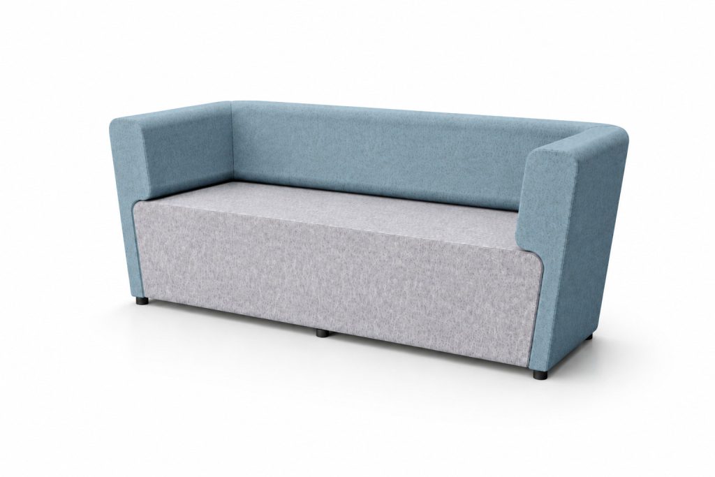 NAL 16 Ally modular breakout seating with high back and light grey base