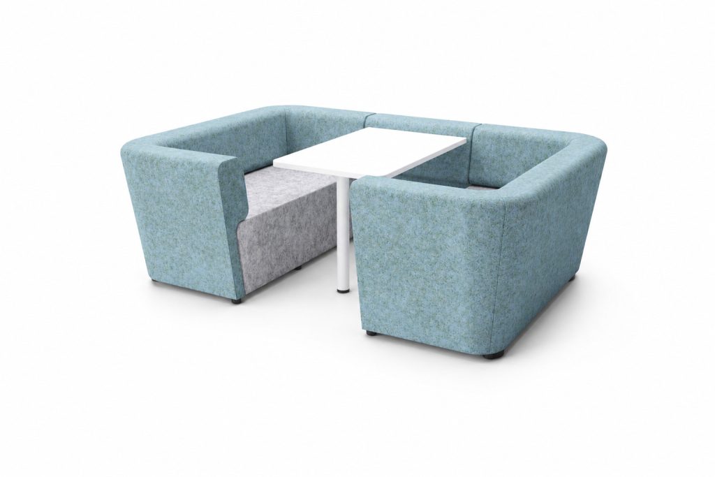 NAL 21 Ally modular breakout seating with integrated meeting table
