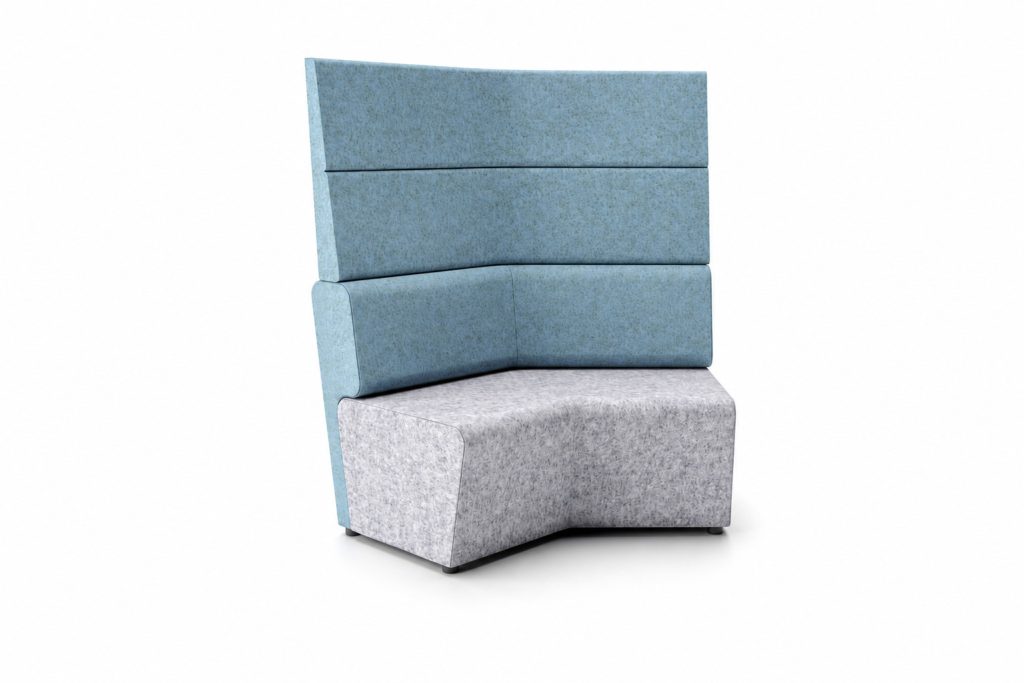 NAL 29 Ally modular breakout seating with high back and corner seat in two-tone upholstery